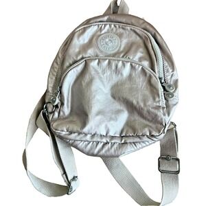 Kipling Paola Mini Backpack Shoulder Bag Polyamide Metallic Gold School Backpack